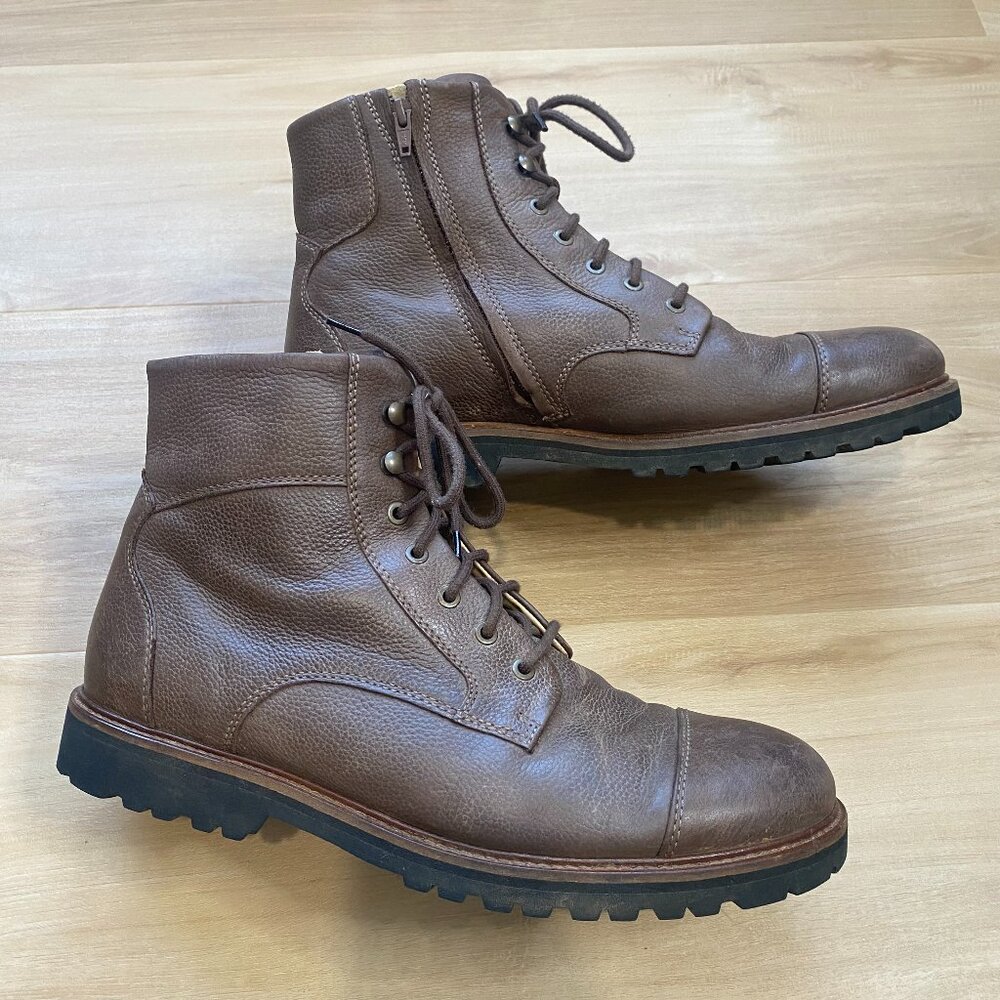 Samuel Hubbard Men's Uptown Maverick Boots Pebble Brown Size 13
